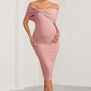 Pink maternity dress